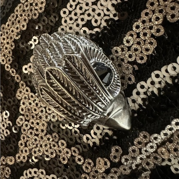 NWOT Kurt Geiger Black and Silver Leopard Sequin Women's Bag - Picture 5 of 7